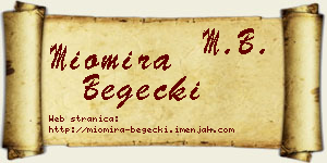 Miomira Begečki vizit kartica